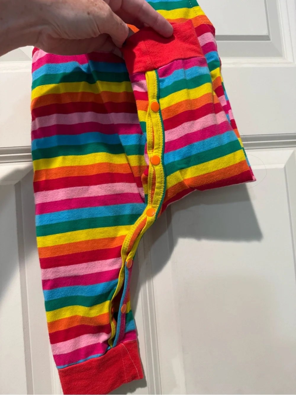 Kids Rainbow Stripe One-Piece Bodysuit - Pink Multi